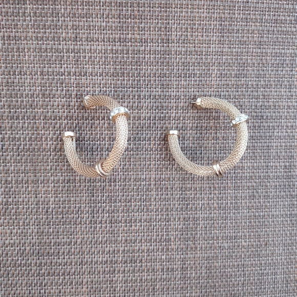 Vintage 💛 Earrings 💎 Rhinestone 🗯 - Picture 2 of 6